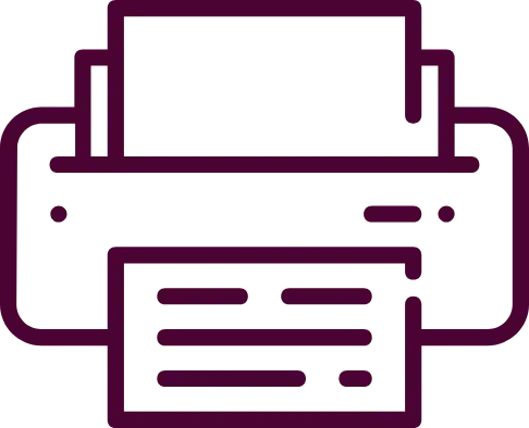 Icône représentant la création de supports print