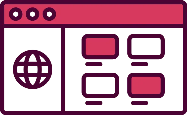 Icône représentant la création de contenu web