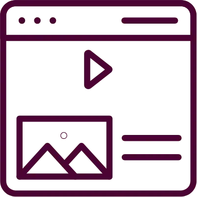 icône contenu web
