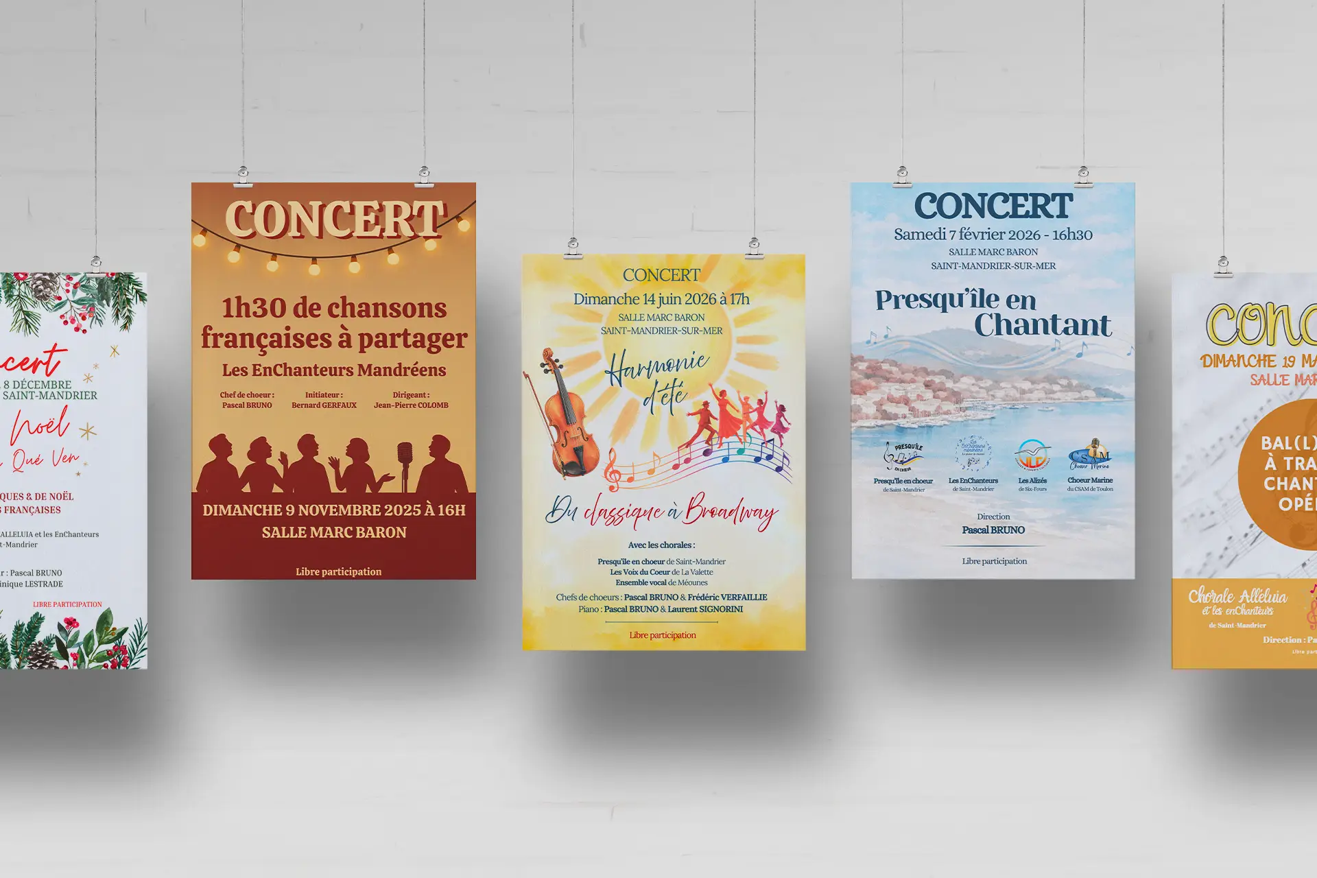 Mockup affiches chorale de Saint-Mandrier