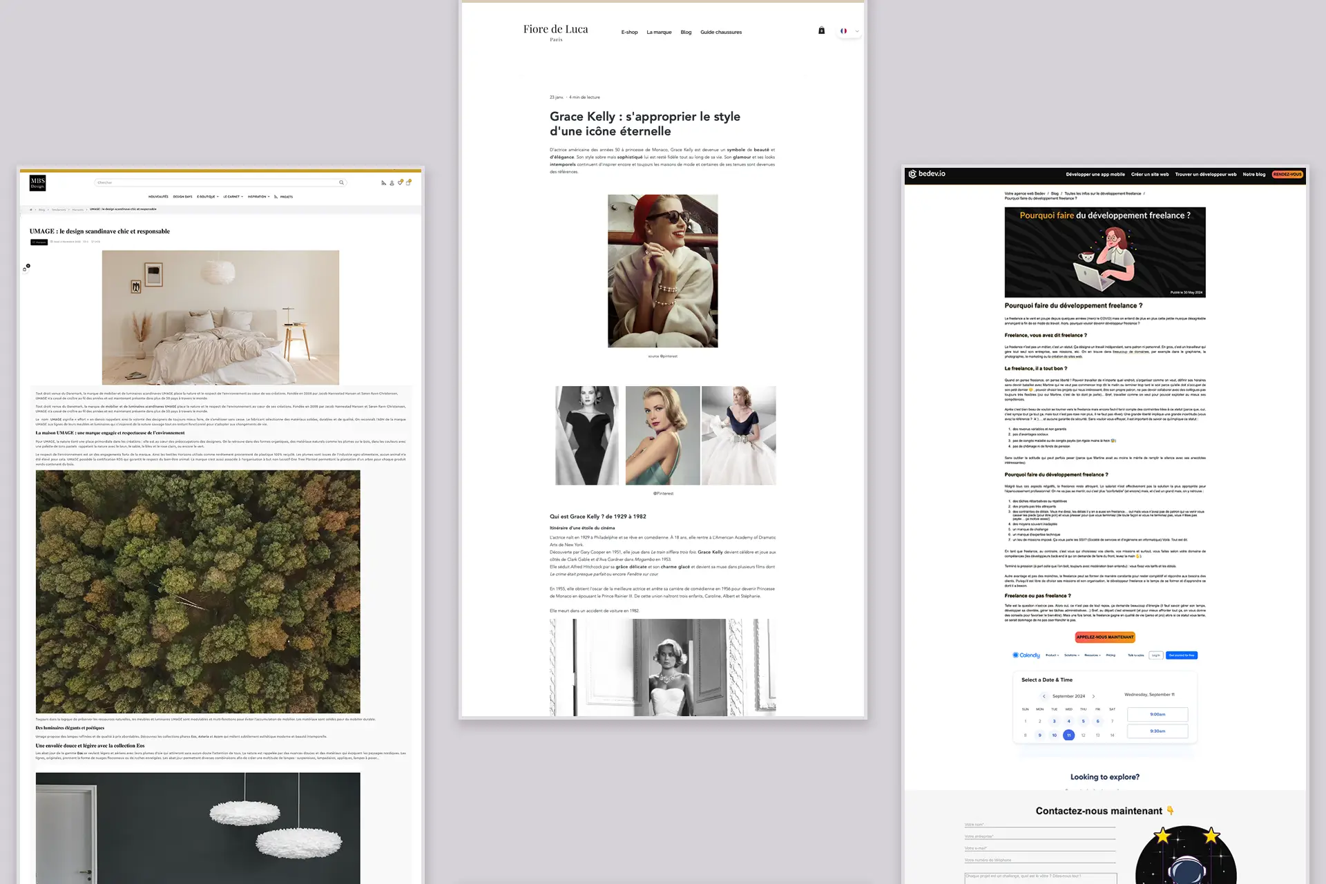Mockup articles blogs