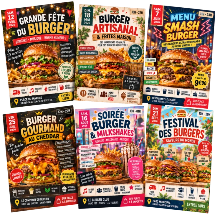 affiches ia burgers